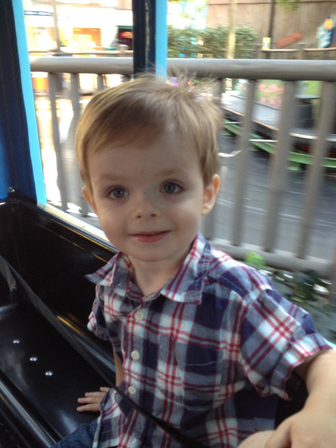 We are riding the train!