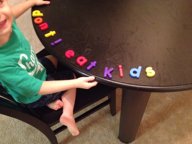 And in case you forgot, "DONT EAT KIDS"