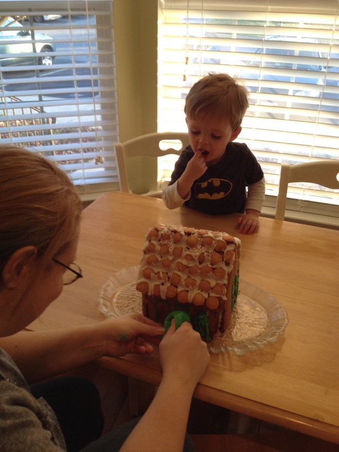 HEY! We're decorating with food. What do you EXPECT I would be doing?