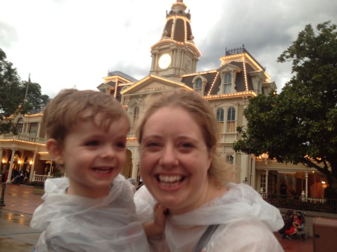 Me and Mommy loving the rain.