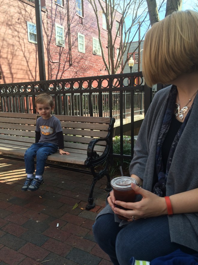 NO, mom. If I sit over there the girls won't think I'm cool.