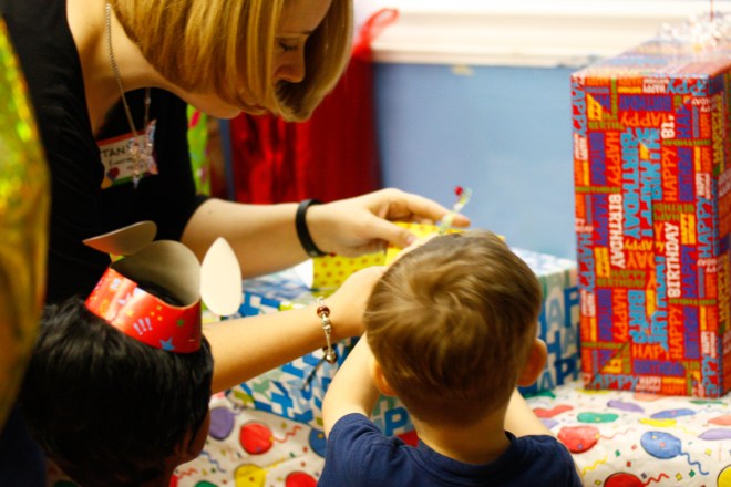 Give you a hand there, mom? 