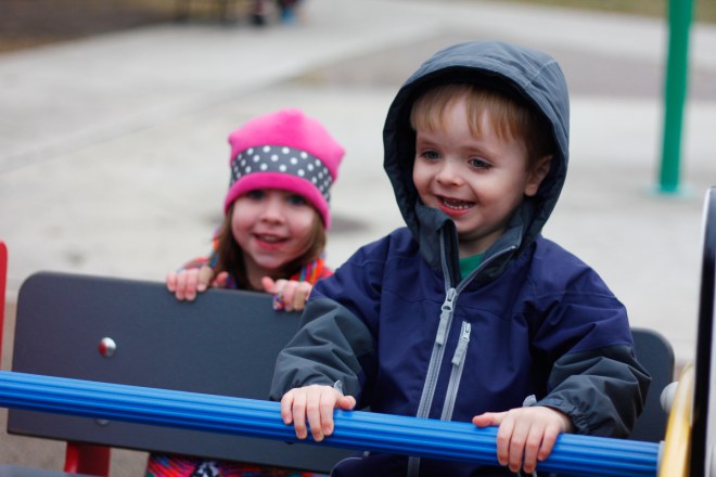 Shhh! Don't interrupt, Dad. I'm trying to impress the ladies.
