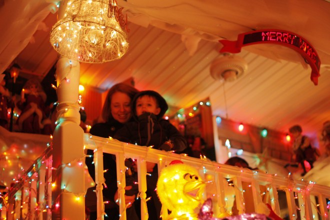 It's like MARDI GRAS up here.