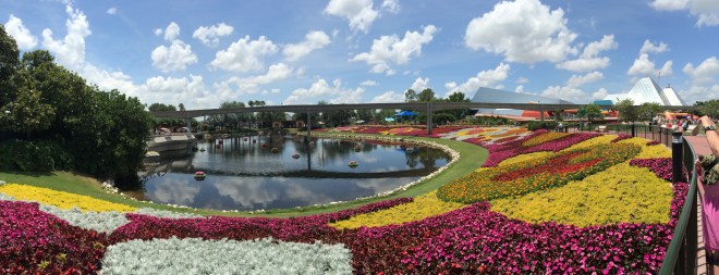 Epcot in full bloom.