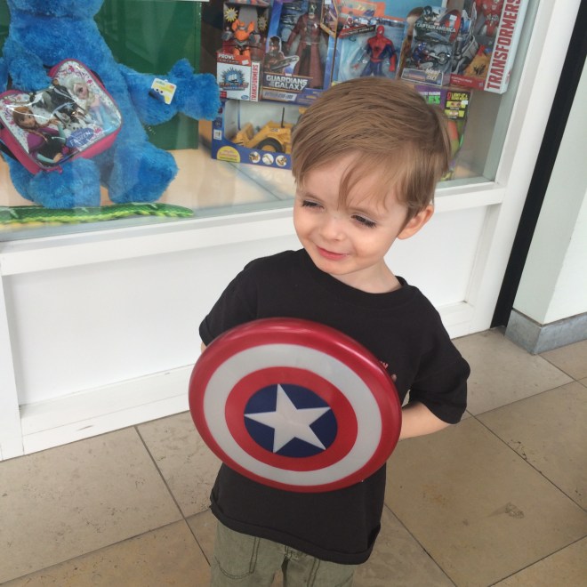 Oh yeah, I'm the new Capn' America. 