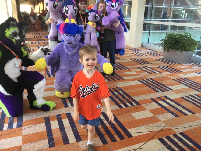 Hey, Dad! Can we bring them home??