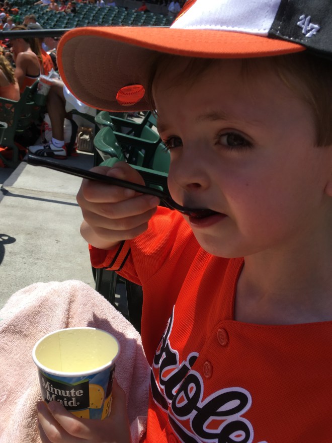 Hot day, cool refreshments... PLAY BALL