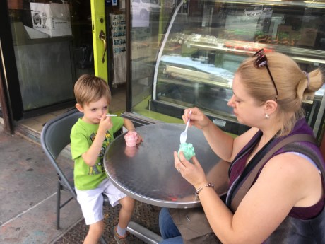 Me and mom chilling at Scoops.